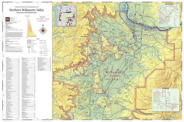 North Willamette Valley AVA Map.