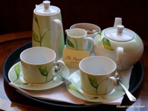 In-room tea at The Capital