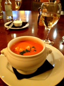 Tomato soup at Le Metro Bar