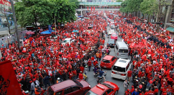 "Red Shirt" protest at Ratchaprasong intersection, Bangkok