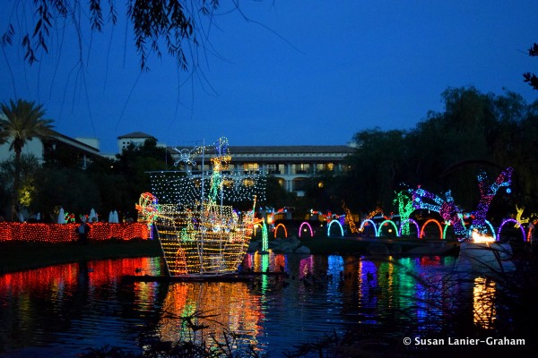Fairmont Scottsdale Princess - Lagoon Lights by Susan Lanier-Graham