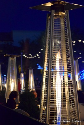 Rink-side firepits at Fairmont Scottsdale Princess