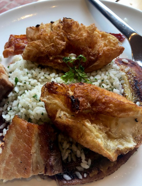 Arroz a la Cubana or egg with plantain