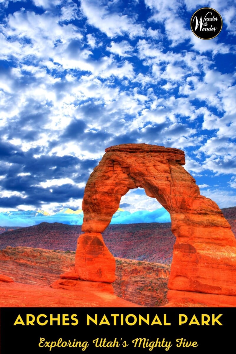 Utah's Mighty 5 National Parks: Canyonlands, Arches, Capitol Reef, Bryce Canyon, and Zion. Check out the beauty of Arches National Park. Arches sits on an underground salt bed, deposited across the Colorado Plateau 300 million years ago when the area was actually a sea. Rock eventually formed over the soft salt bed. Shifting rock on the salt bed, erosion from winds and water, and underground faults created the geological masterpieces known as arches, windows, and fins.