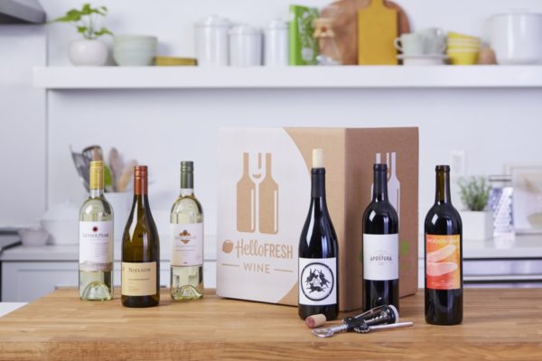 You can get monthly wine service from Hello Fresh. Photo courtesy Hello Fresh