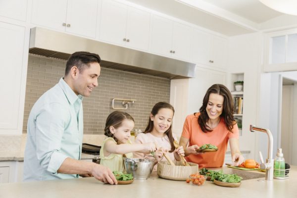Families can cook together with the Home Chef delivery. Photo courtesy Home Chef