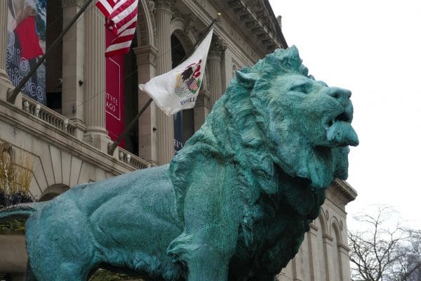Lion closeup at Art Institute of Chicago by Susan Lanier Graham
