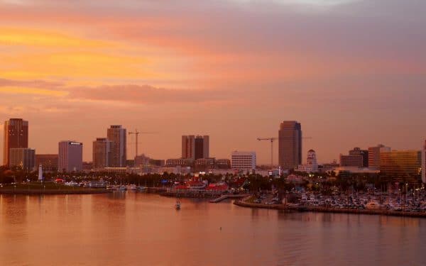Sunset over Long Beach. Photo by Susan Lanier-Graham