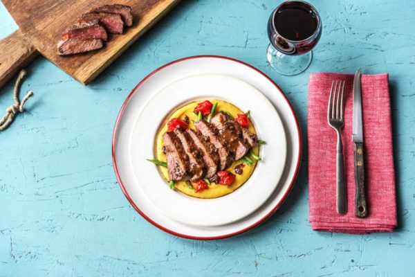 NY Strip Steak with Balsamic Reduction from Hello Fresh. Photo courtesy Hello Fresh
