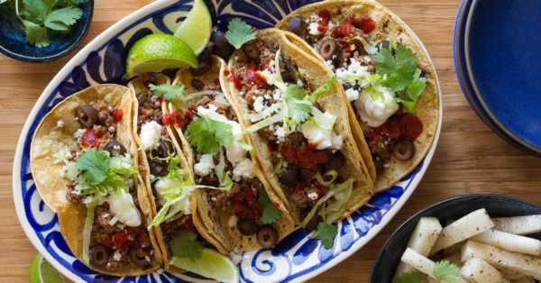 Tex-Mex Beef Tacos from the Sun Basket family menu. Photo courtesy Sun Basket