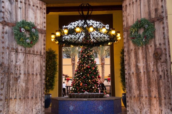 Tree lighting at Omni Scottsdale Resort & Spa at Montelucia. Photo courtesy Omni Scottsdale