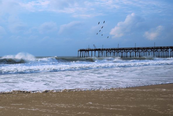 Carolina Beach Pier with waves - Photo by Sheila Nicholson - Town of Carolina Beach