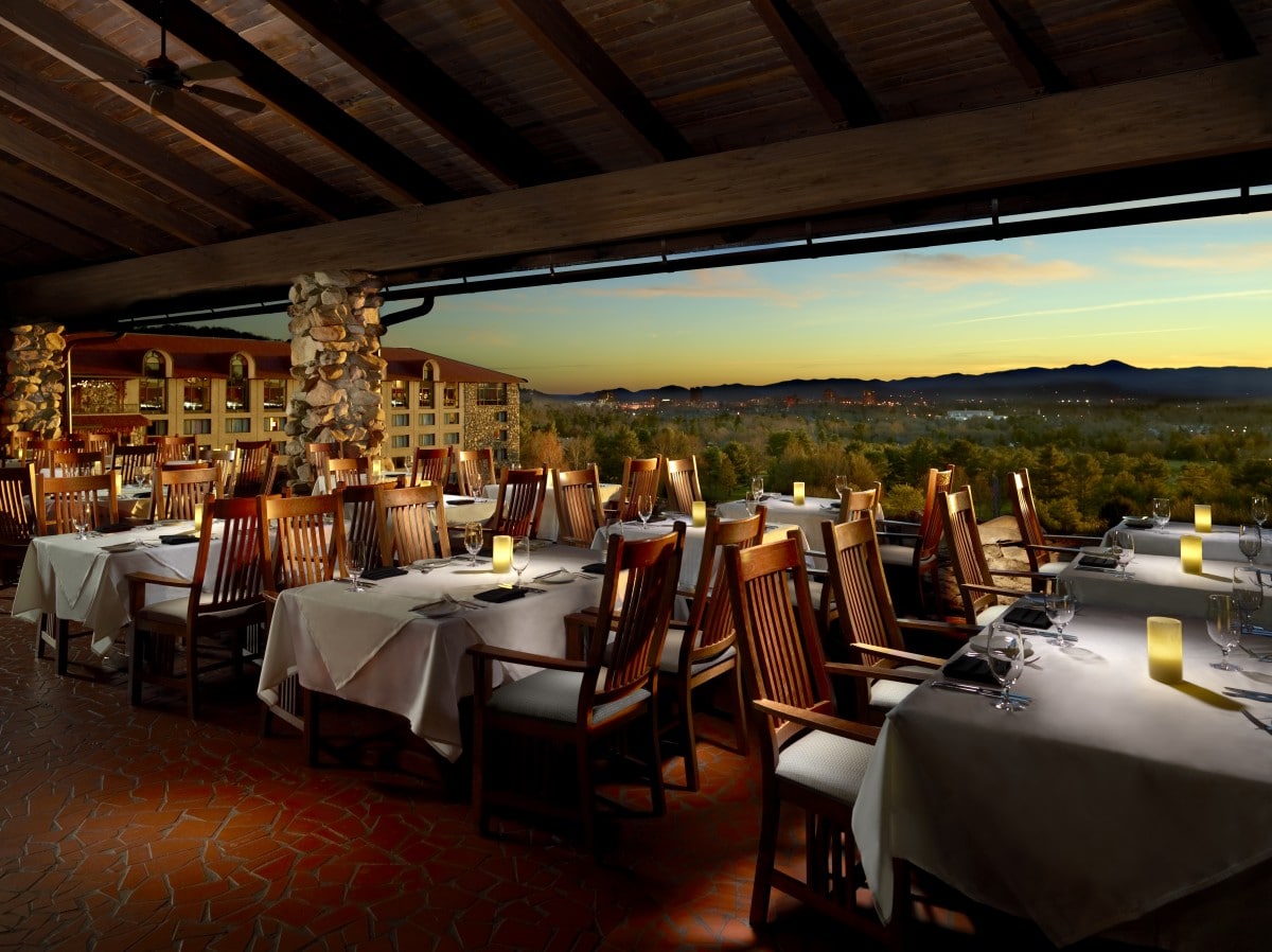 The Omni Grove Park Inn near the Blue Ridge Mountains