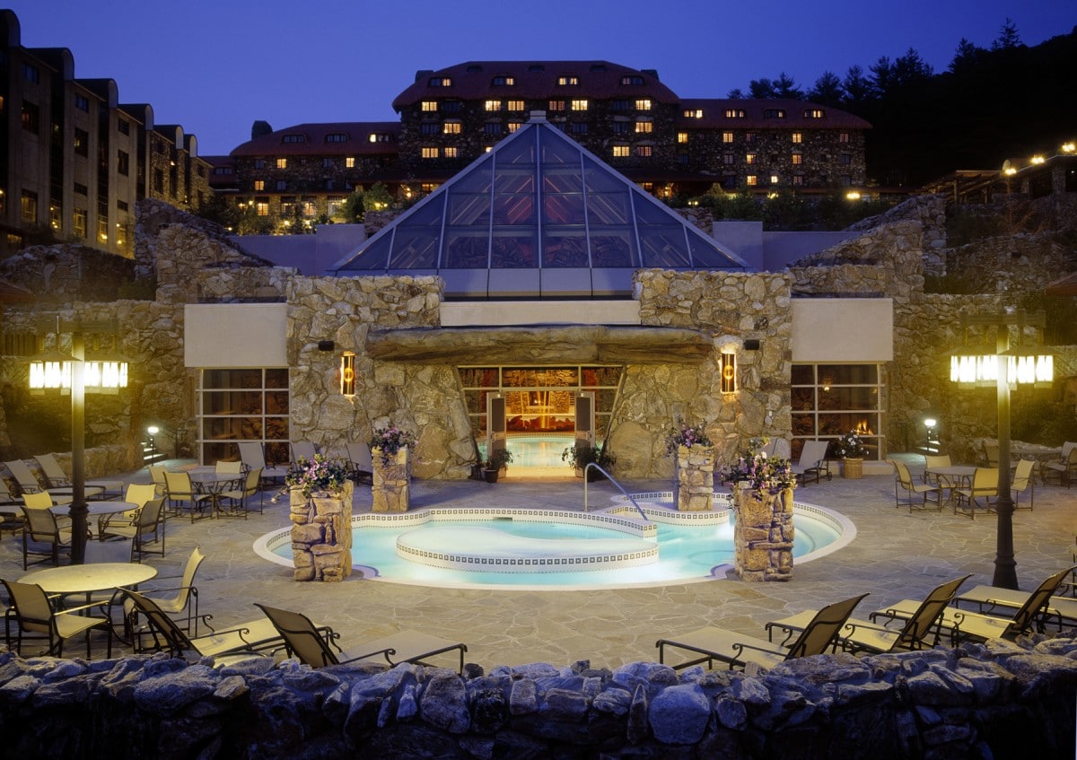 The Omni Grove Park Inn near the Blue Ridge Mountains