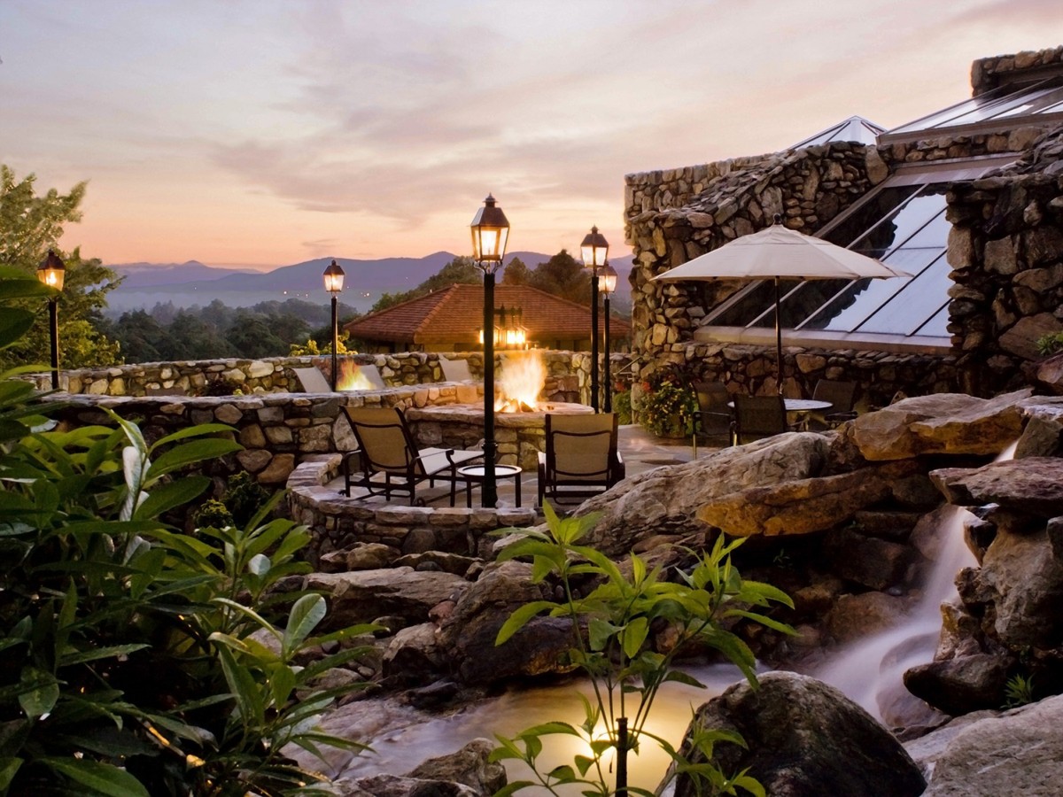 The Omni Grove Park Inn near the Blue Ridge Mountains