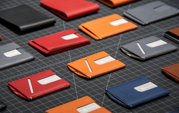 Original Anson Calder card wallets. Photo courtesy Anson Calder.