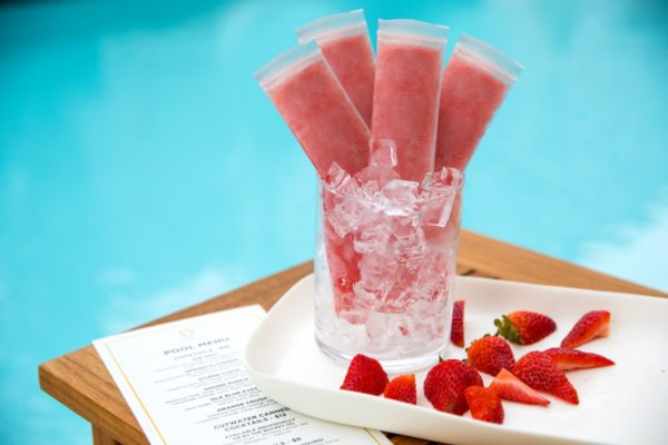 Strawberry Greyhound Poptail at Hotel Alessandra