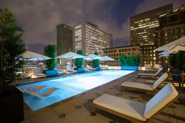 Rooftop pool at Houston's Hotel Alessandra. Photo courtesy Valencia Hotel Group