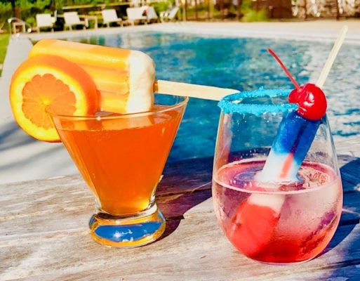 Poptail options at Cavalry Court in College Station. Photo courtesy Valencia Hotel Group