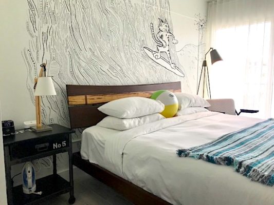 Fun modern rooms at Plunge Beach Resort in Lauderdale-by-the-Sea. Photo by Penny Sadler