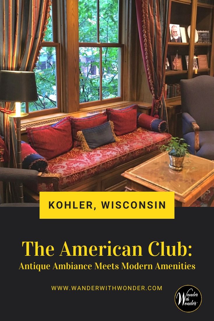 At The American Club, a Kohler, Wisconsin resort, antique ambiance meets modern amenities. You can also enjoy spa services and choose from several dining options. #Kohler #TheAmericanClub #Wisconsin #luxury #resort