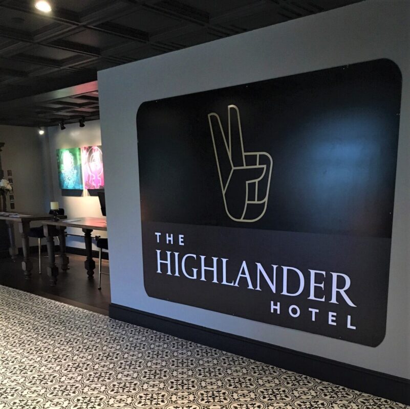Lobby of the Highlander Hotel in Iowa City
