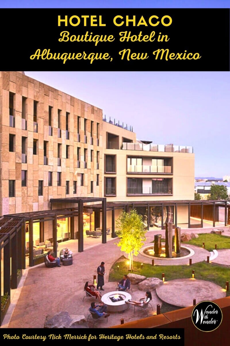 Hotel Chaco in Albuquerque, NM is not only a luxurious, AAA Four-Diamond Boutique Hotel, it was thoughtfully designed with elements paying homage to the importance of the ancestral Puebloans of Chaco Canyon and current Pueblo culture. In New Mexico, there are 19 pueblos, all sharing a common culture and general early history. You'll find out more about this history by visiting Chaco Canyon, located about three hours northwest of Hotel Chaco in Albuquerque.