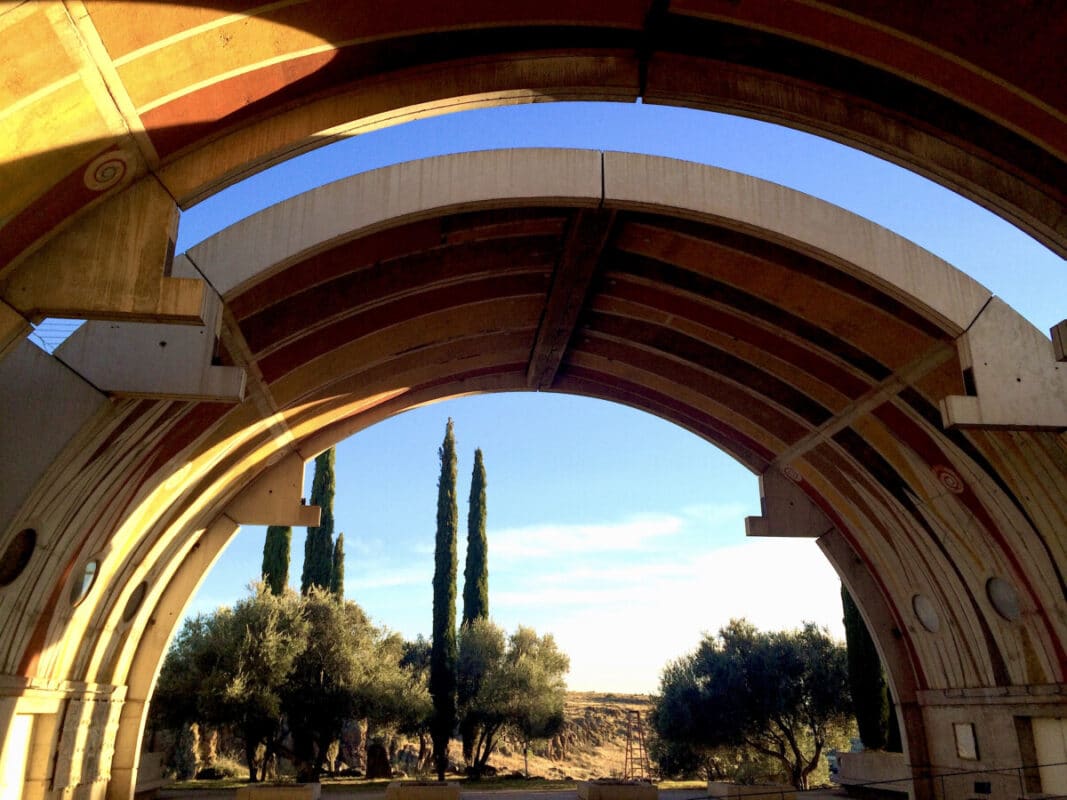 Inside the Arcosanti Apse. Photo by Susan Lanier-Graham