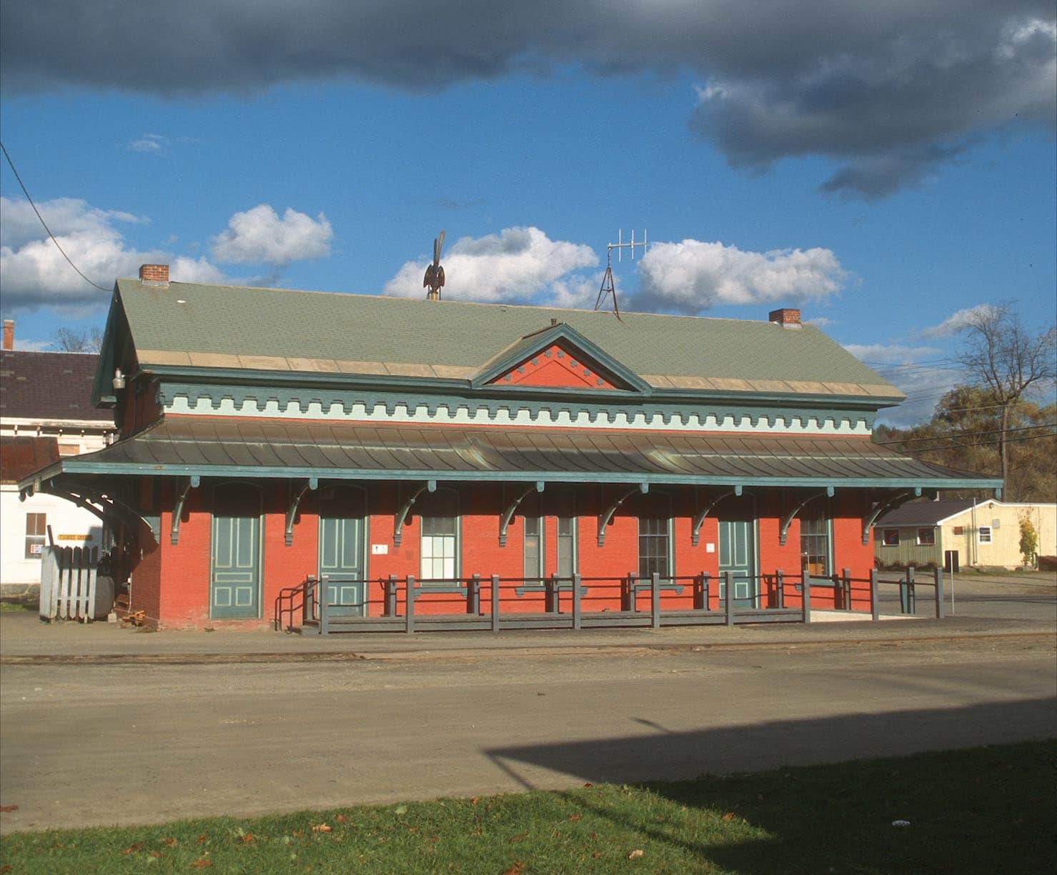 Vintage railroad station in Chester, Vermont