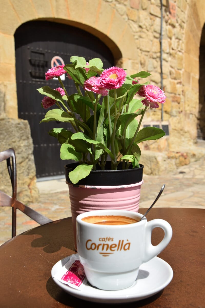 Exploring Catalonia - coffee shop in Pals