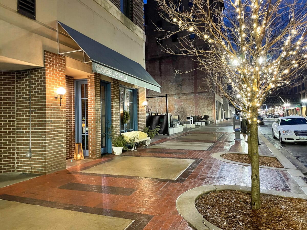Street view of the Cobble Hill Eatery, Cedar Rapids Iowa