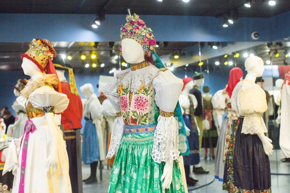 Period clothing display at the National Czech and Slovak Museum, Cedar Rapids Iowa