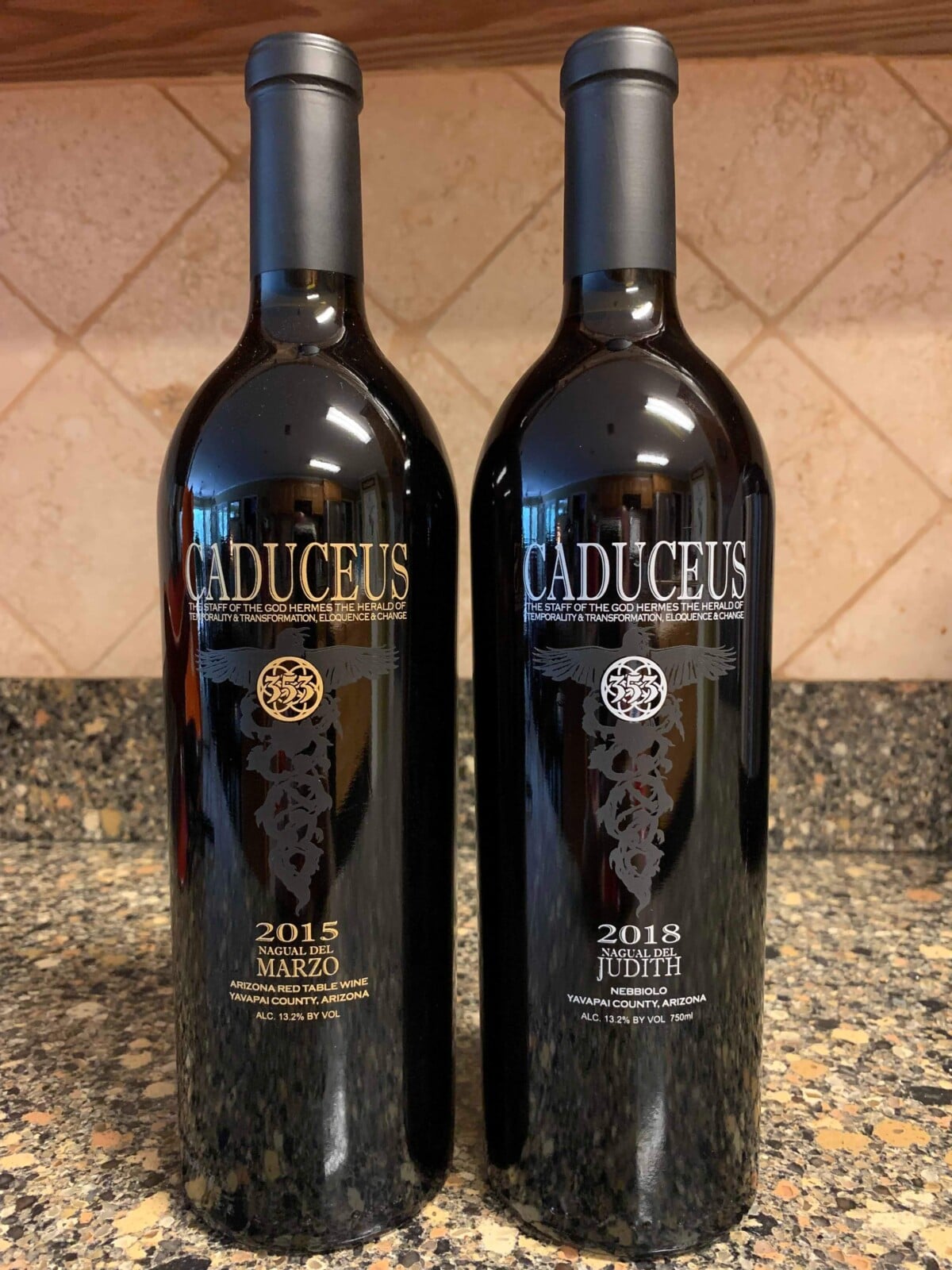 Bottles of Caduceus wine in Jerome