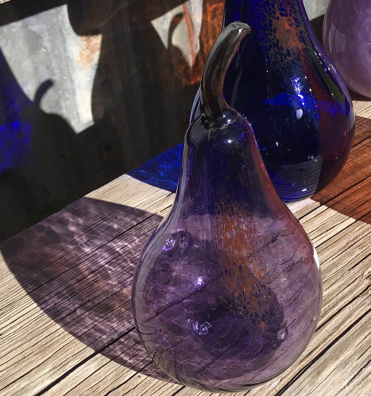 Glass pears at La Victoria Studio