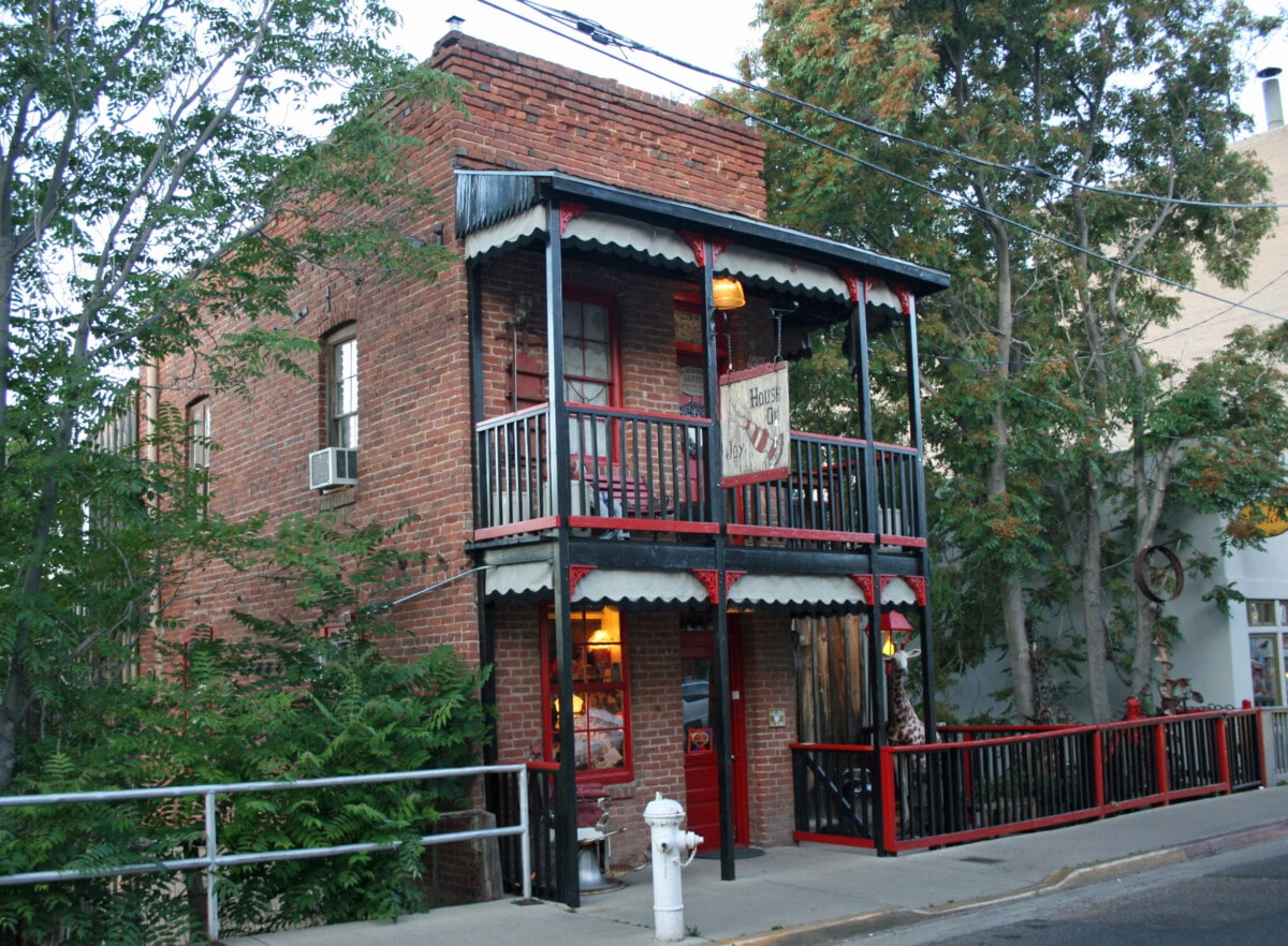 Exterior of a historic building in Jerome