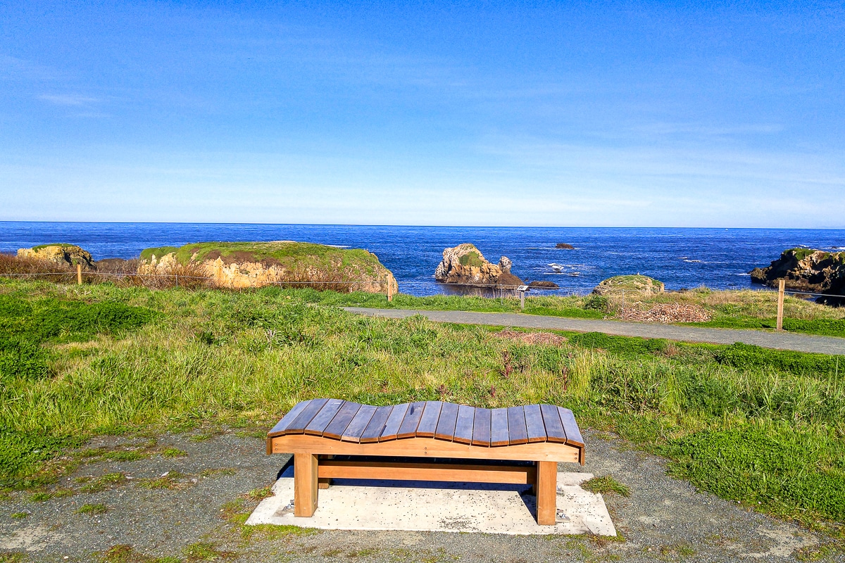 Wave Bench on California Coastal Trail