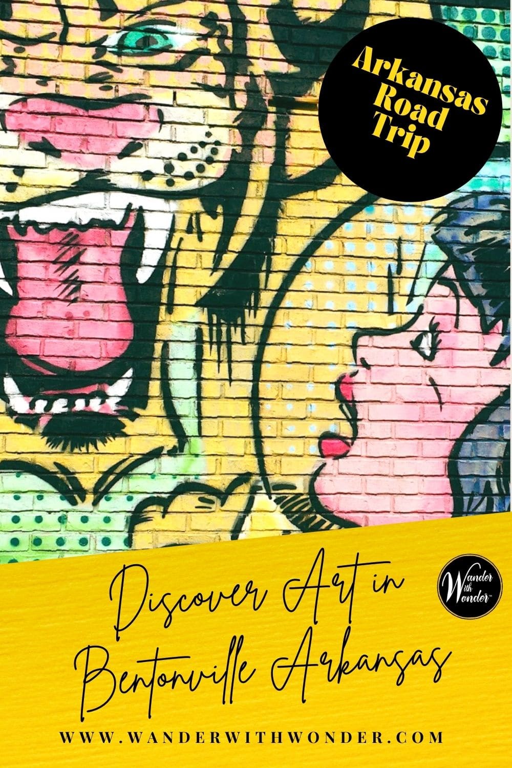 Bentonville, Arkansas promised small-town charm along with a thriving arts scene. Driving into town, I was attracted to the colorful street art. I saw murals splashed across buildings and colorful abstract sculptures. What other art in Bentonville awaited me?