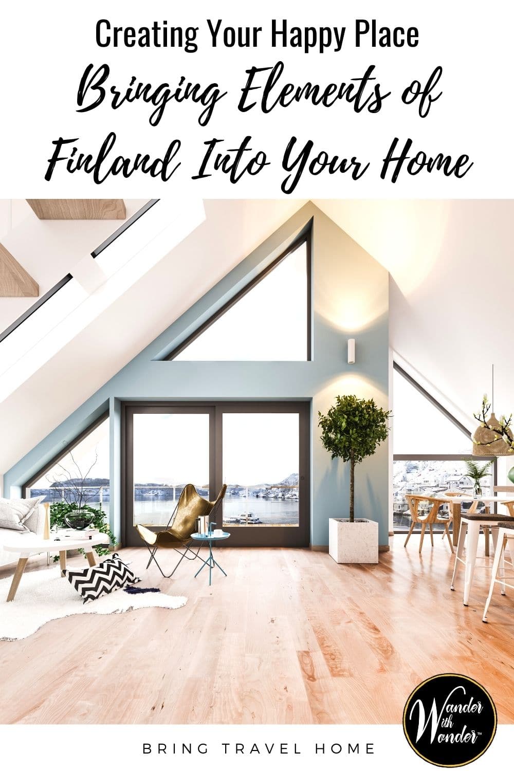 Finland, the happiest place to live in the world, is great inspiration when you want to bring travel home. Embrace Finnish style to create your happy place by bringing elements of Finland home.