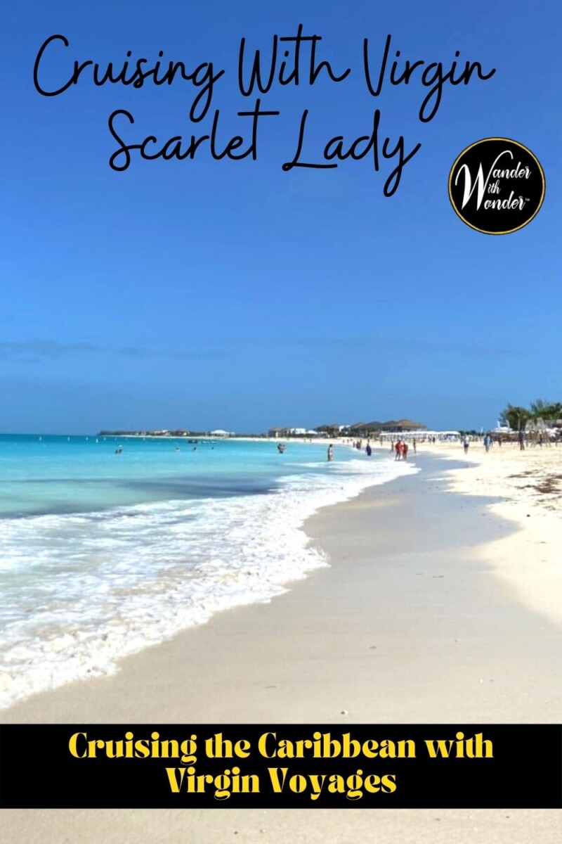 Cruising with Virgin Scarlet Lady 13 Experience the salt air as you sail the Caribbean from Miami. Connect to the sea while cruising with Virgin Scarlet Lady. Discover everything you need to know about this adult-only Caribbean cruise with Virgin Voyages.