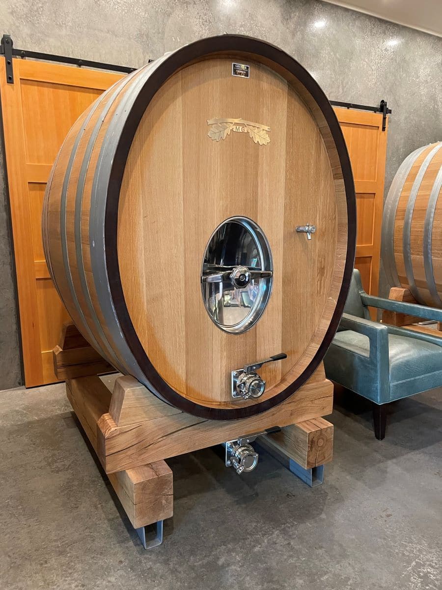 The Walls' puncheon barrel during Celebrate Syrah Walla Walla Valley Wine.