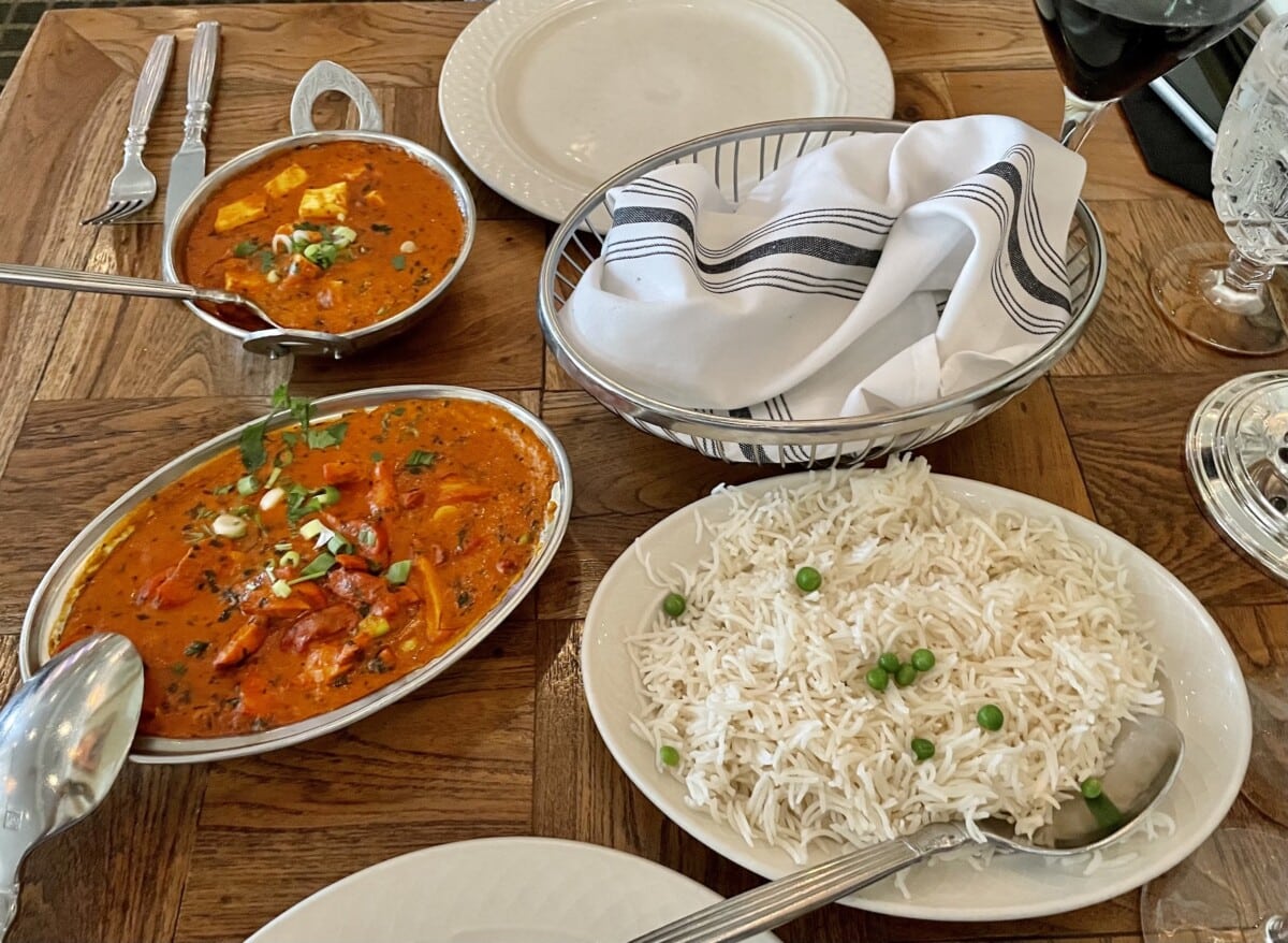 Baigan Bartha and Chicken Makhani went well together.