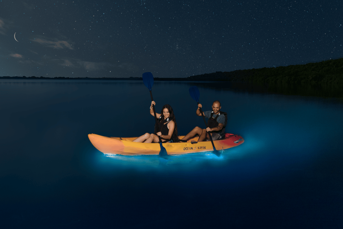 Kayaking is one way to explore the three bio bays in Puerto Rico.
