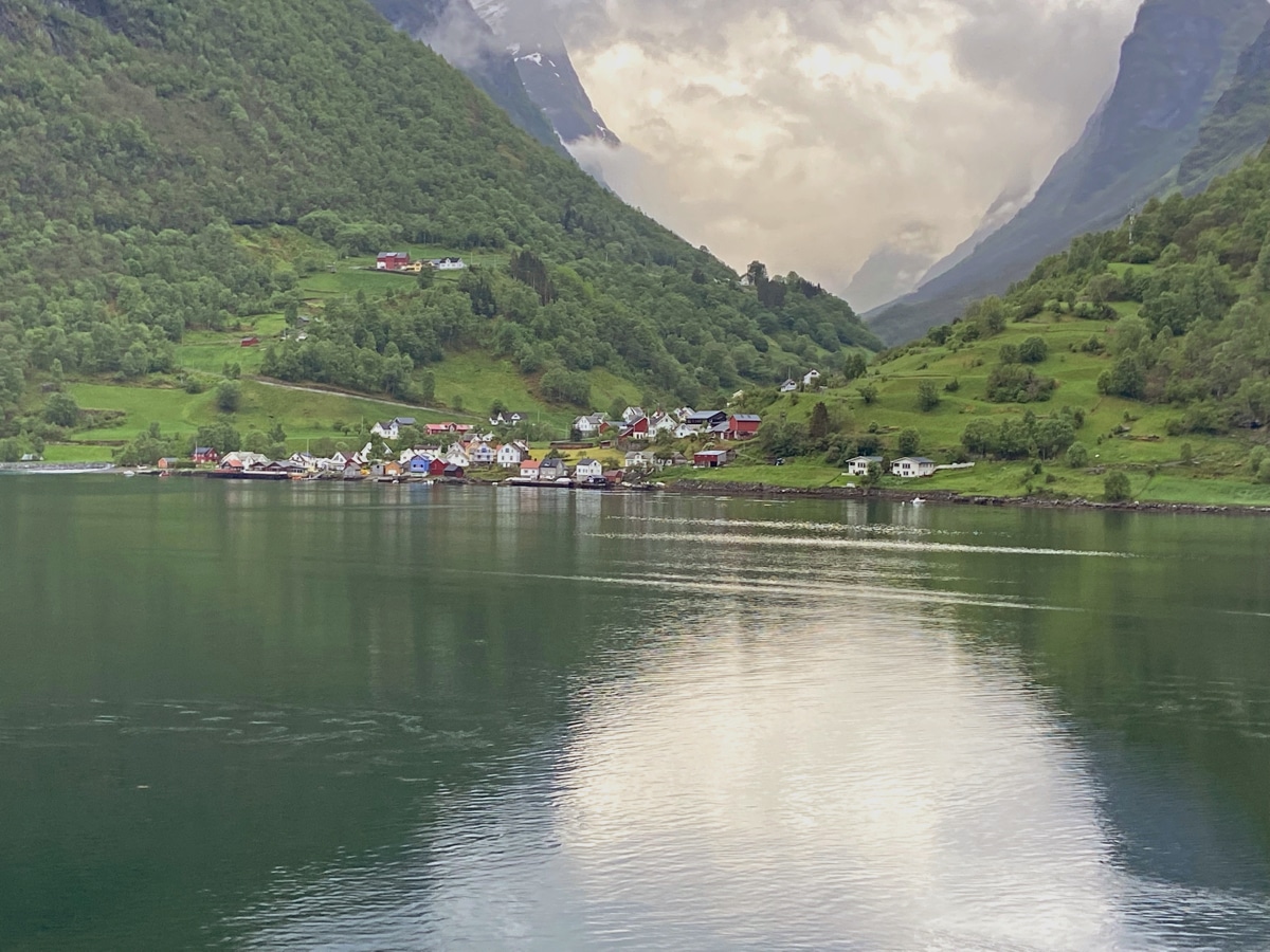Small villages along Nærøyfjord.