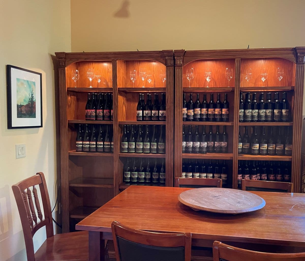 Pulling up a chair at Coeur d'Alene Cellars.