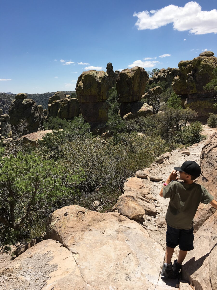 Hiking at Chiricahua National Monument.