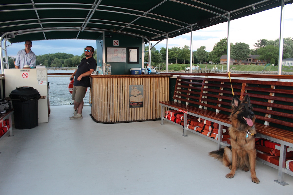 A fun time from days gone by on the water taxi with our dog Sophie.