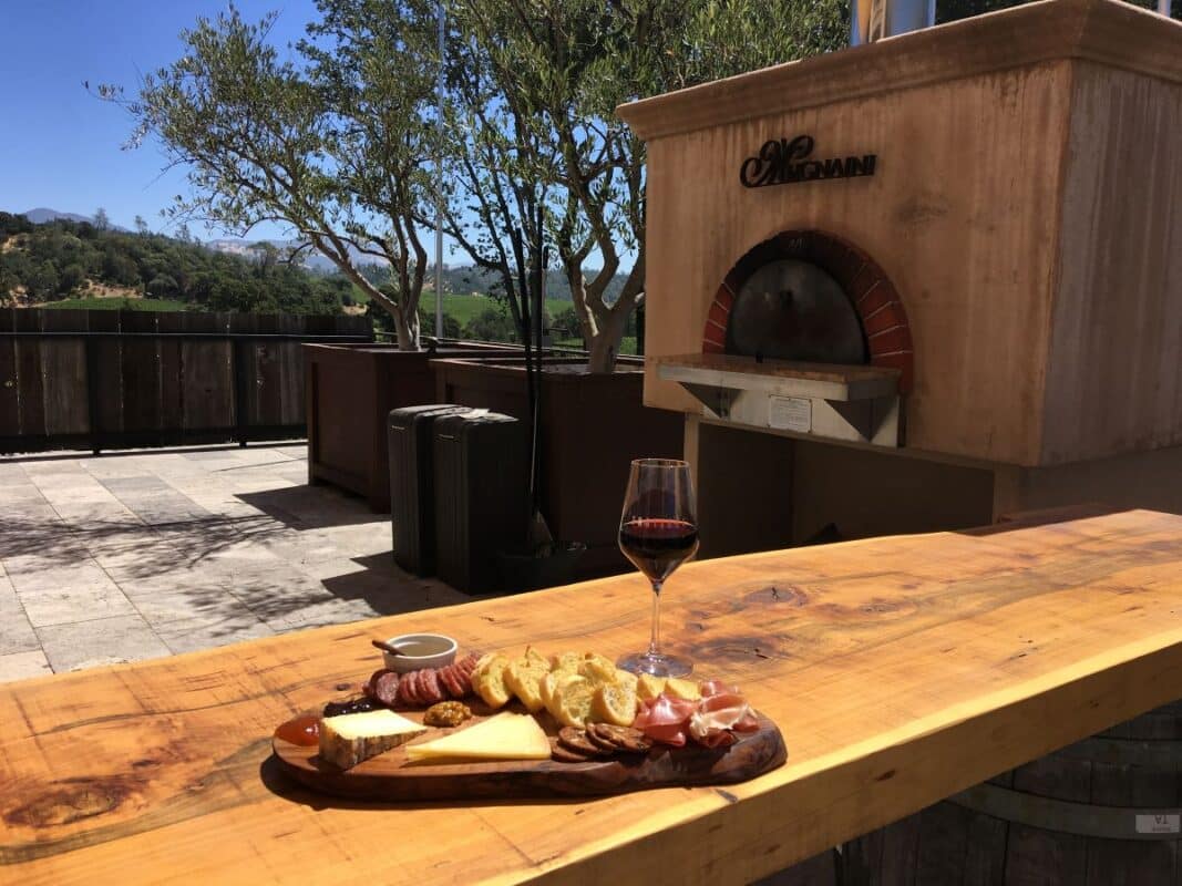 Wood fire oven at Trattore Farms.
