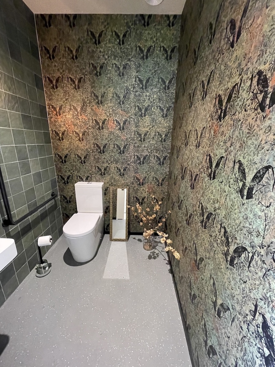 Upscale restroom at Ata Rangi's new tasting room.