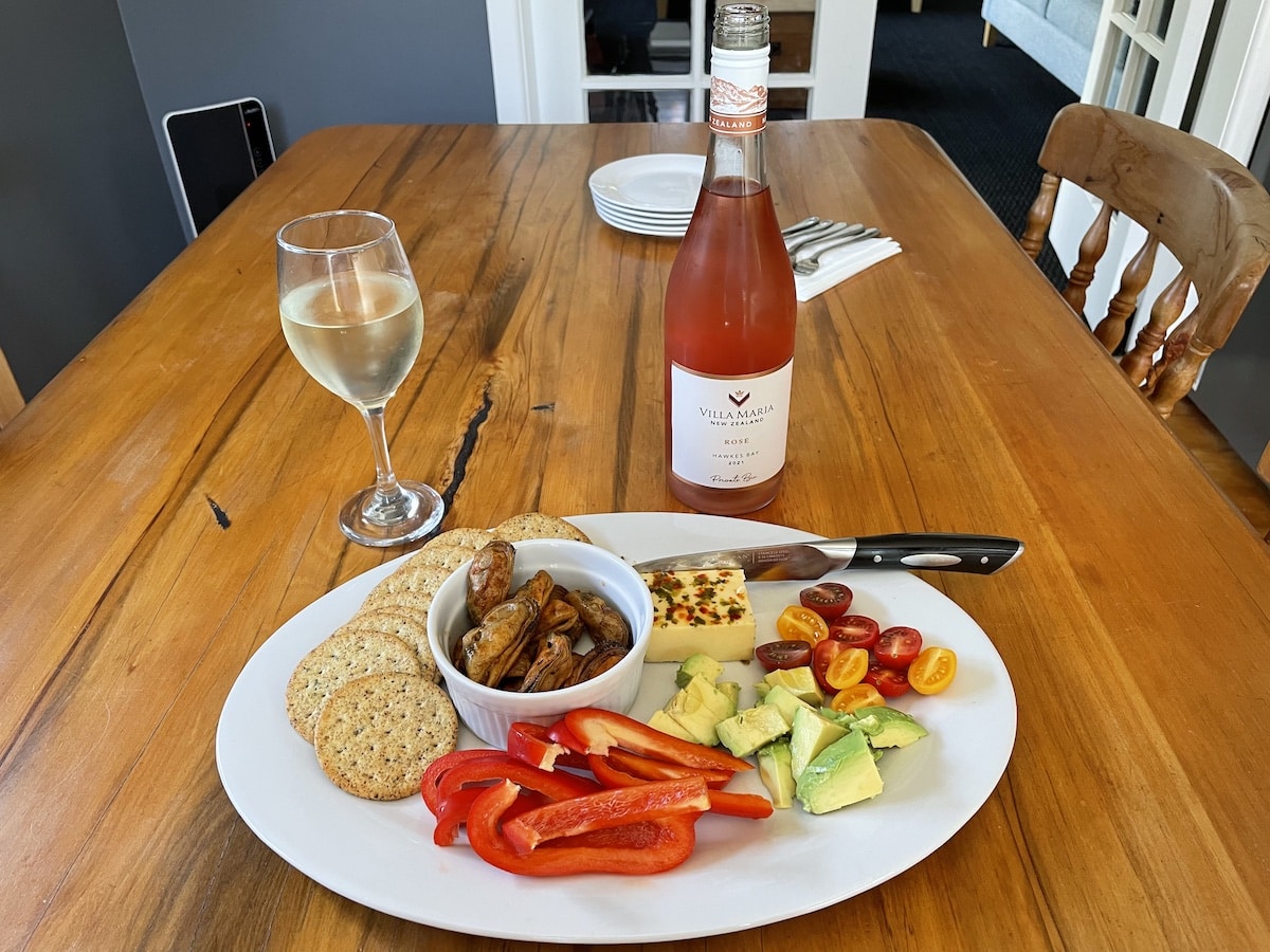 My homemade vineyard platter was a delicious starter.