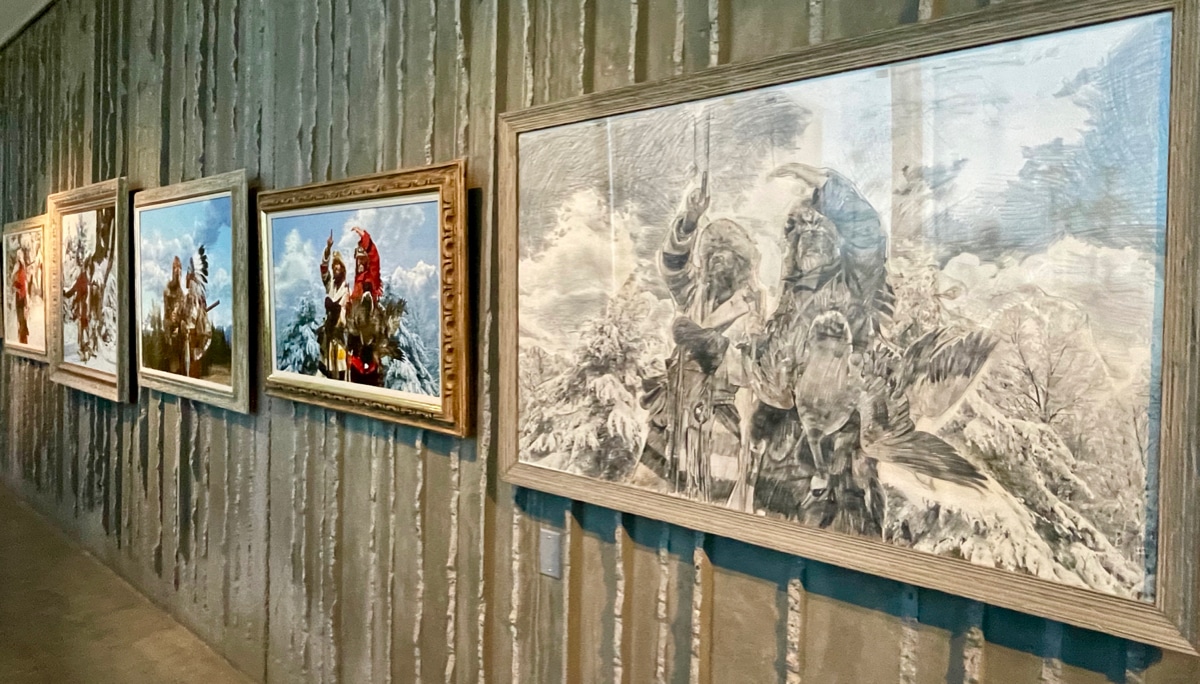 Sketches and paintings of mountain men by Paul Calle at Western Spirit, Scottsdale's Museum of the West.